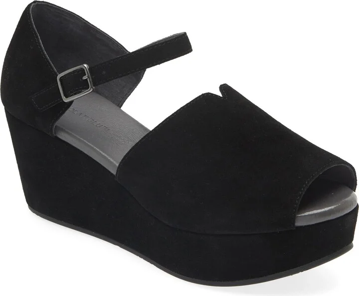 Wido Ankle Strap Peep Toe Platform Wedge Sandal