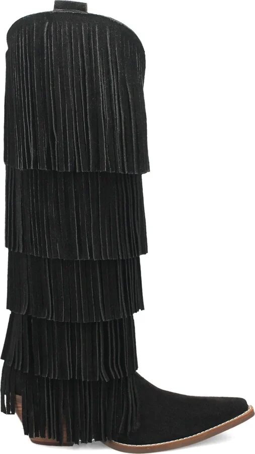 Wild Child Fringe Knee High Western Boot - Image 2