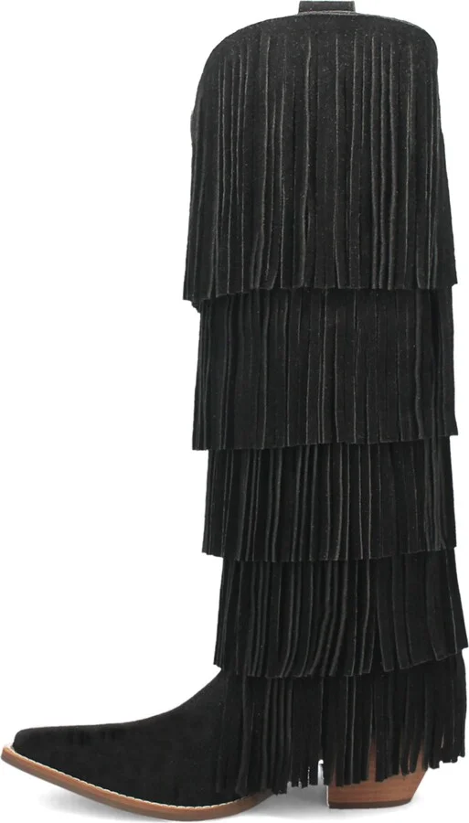 Wild Child Fringe Knee High Western Boot - Image 7