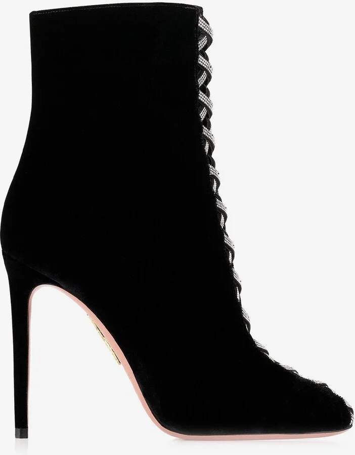 Wild Desire 105 Crystal-Embellished Ankle Boots
