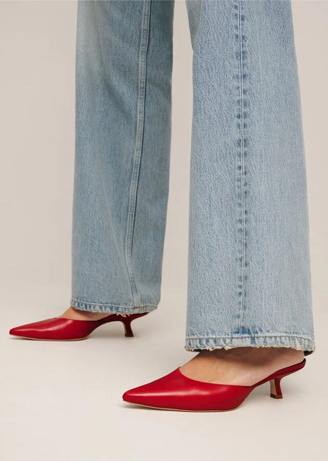 Wilda Pointed Toe Kitten Mule - Image 2
