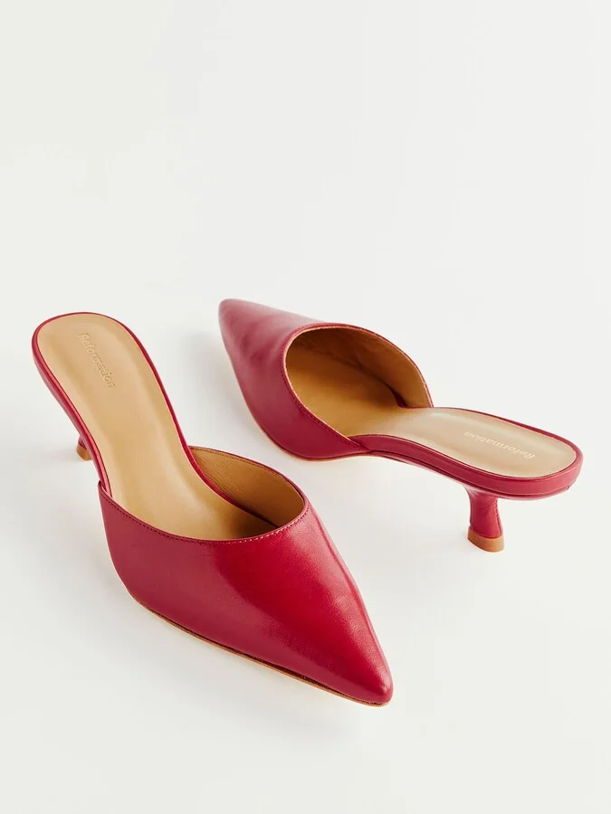Wilda Pointed Toe Kitten Mule - Image 6