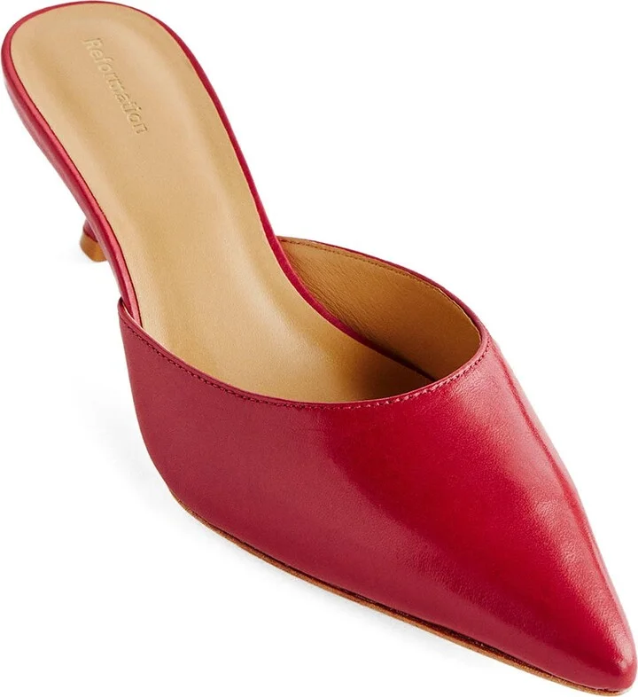 Wilda Pointed Toe Kitten Mule