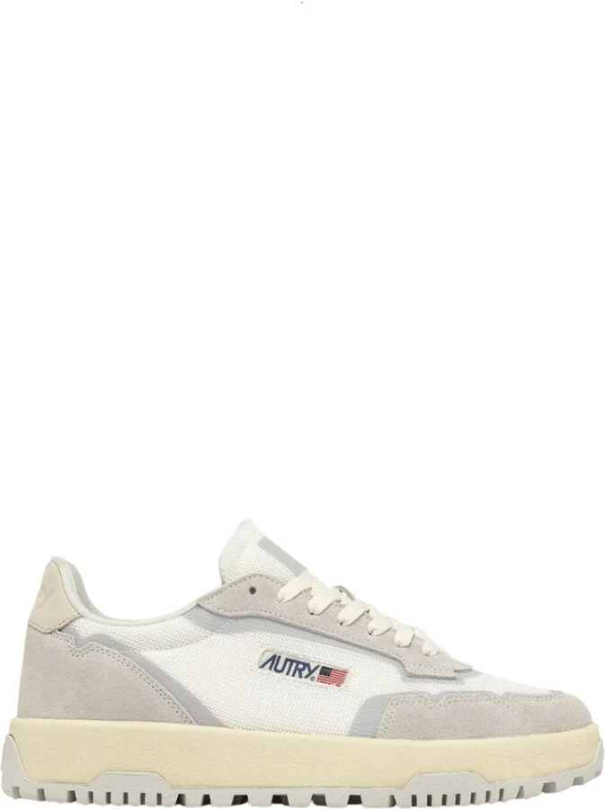 Wildpace Low Sneakers In White Mesh And Suede
