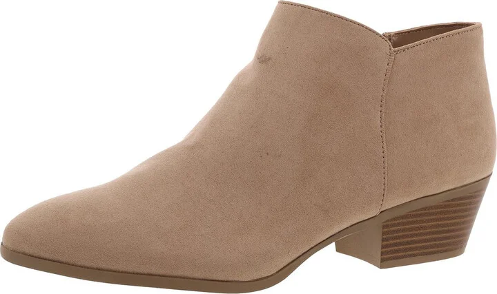 WileyF1 Womens Solid Textured Ankle Boots