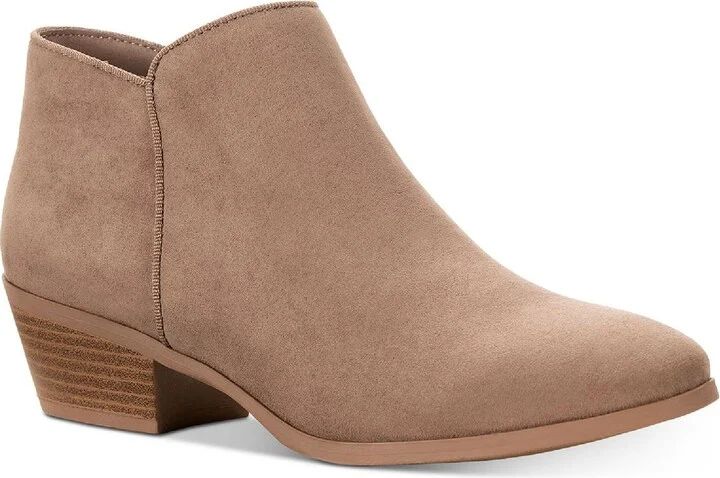 Wileyy Womens Faux Suede Comfort Booties