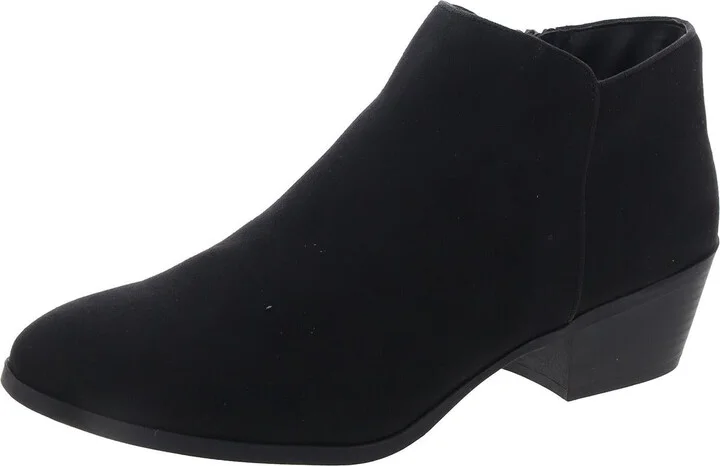 Wileyy Womens Solid Zippered Booties