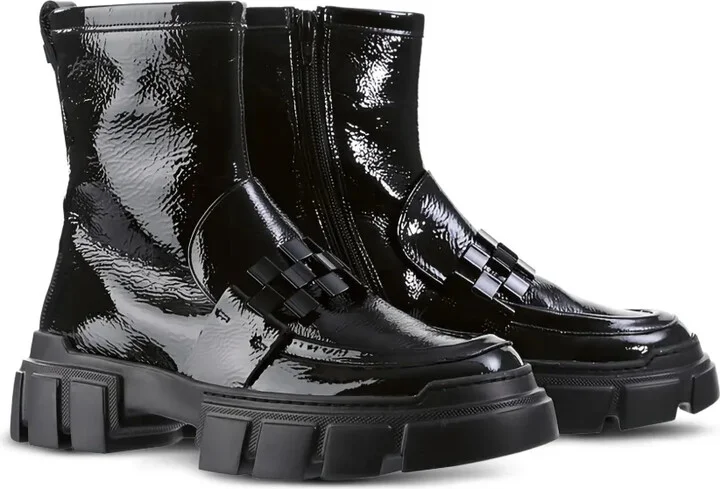 Will chunky-sole patent boots - Image 2