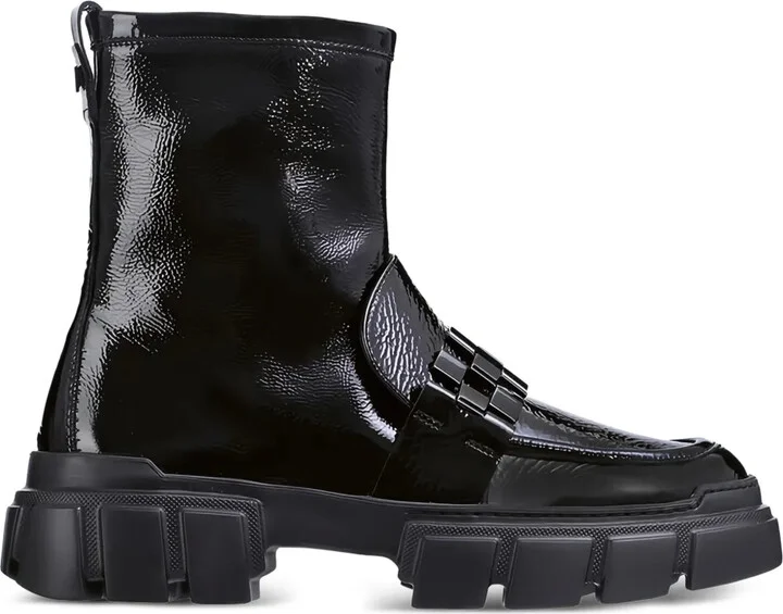 Will chunky-sole patent boots