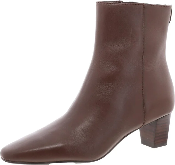 WILLA-BO-BTE Womens Zipper Leather Ankle Boots