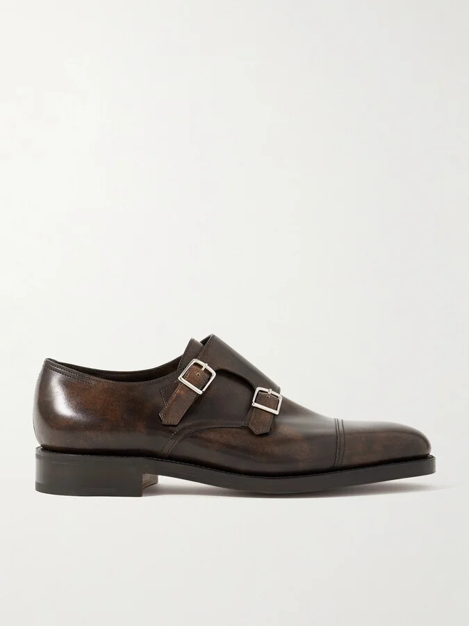William Leather Monk-Strap Shoes