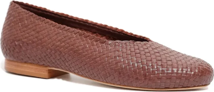 William woven-design leather ballerina shoes - Image 2