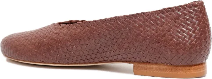 William woven-design leather ballerina shoes - Image 3