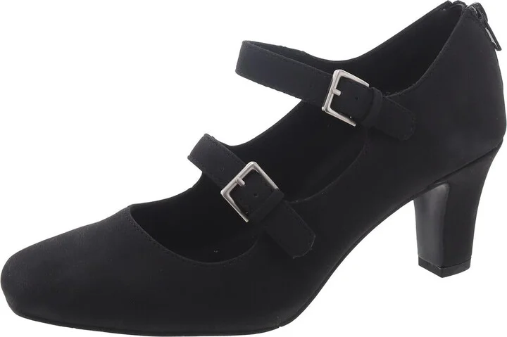 Willis Womens Faux Suede Padded Insole Mary Janes