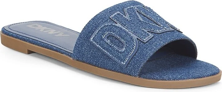 Willow Logo Denim Flat Sandals - Image 2