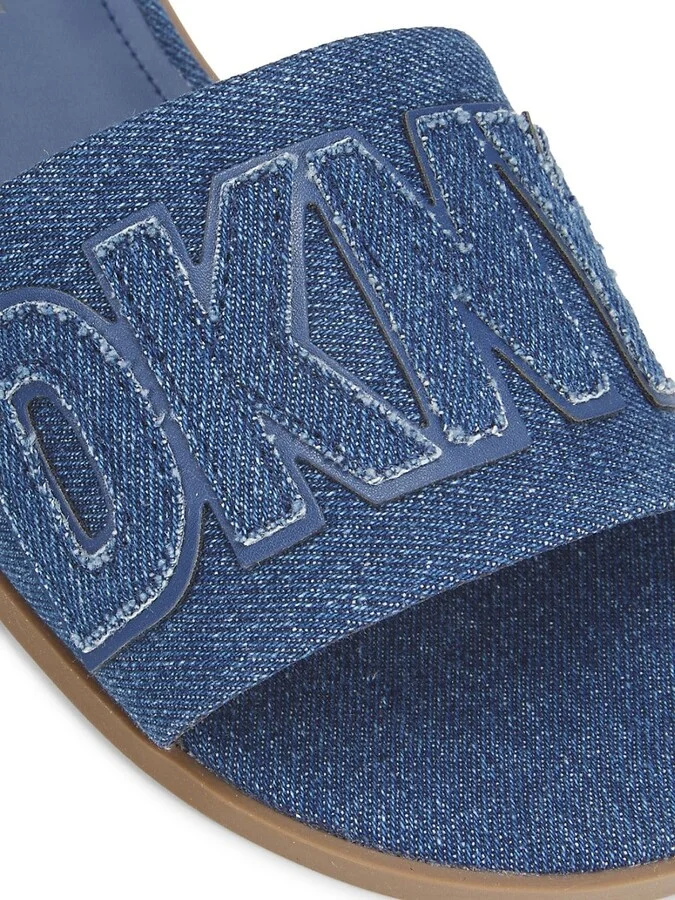 Willow Logo Denim Flat Sandals - Image 6