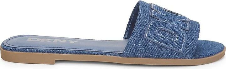 Willow Logo Denim Flat Sandals