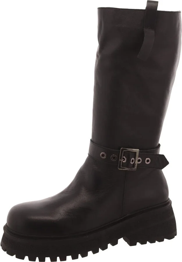 Willow Womens Leather Solid Knee-High Boots