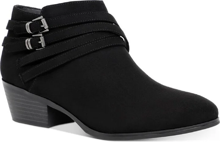 Willow Womens Microfiber Block Heel Ankle Boots