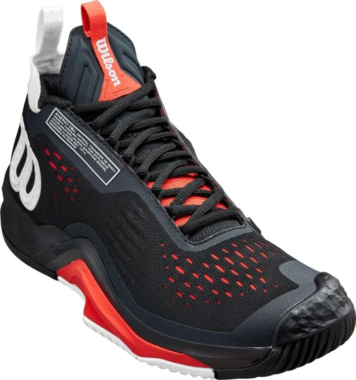 Wilson Men's Rush Pro Tour Mid Tennis Shoes - Black/white/red