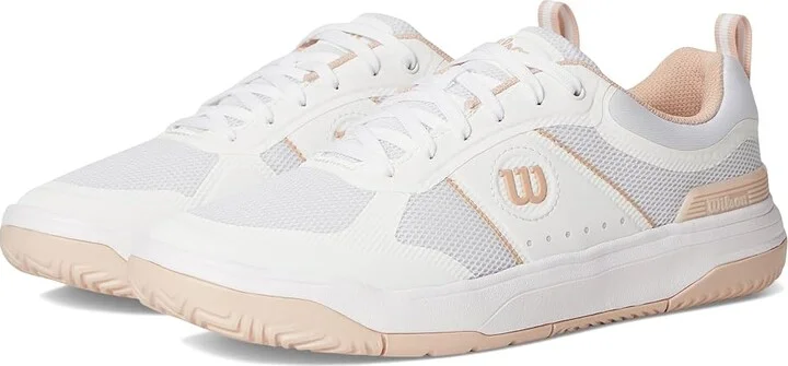Wilson Pickle Pro Women's Shoes White/White/Cameo Rose : 7 D - Wide, Textile