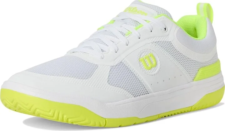 Wilson Pickle Pro Women's Shoes White/White/Safety Yellow : 7.5 D - Wide, Textile - Image 5