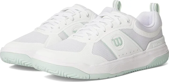 Wilson Pickle Pro Women's Shoes White/White/Surf Spray : 10 D - Wide, Textile