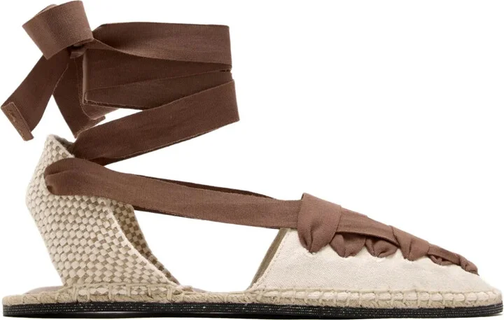 Wilson ribbon-lace espadrilles