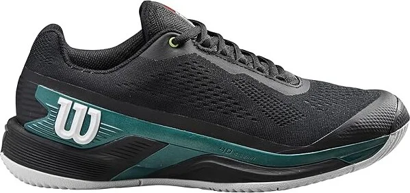 Wilson Rush Pro 4.0 Blade Men's Tennis Shoes Black/Black/Deep Teal : 7 D - Medium, Rubber - Image 6