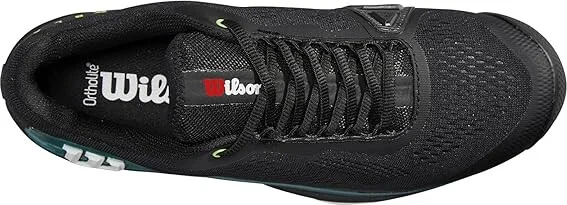 Wilson Rush Pro 4.0 Blade Women's Tennis Shoes Black/Black/Deep Teal : 9.5 B - Medium, Synthetic - Image 2