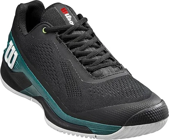 Wilson Rush Pro 4.0 Blade Women's Tennis Shoes Black/Black/Deep Teal : 9.5 B - Medium, Synthetic