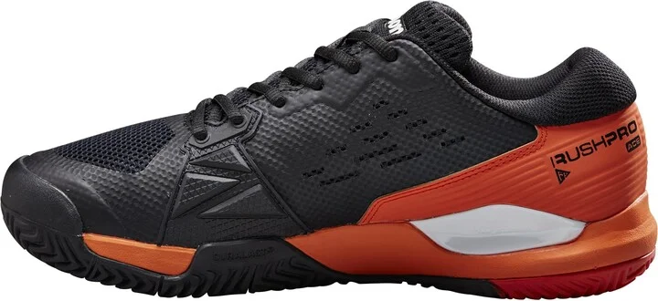 Wilson Rush Pro Ace Men's Tennis Shoe - Black/Vermillion Orange