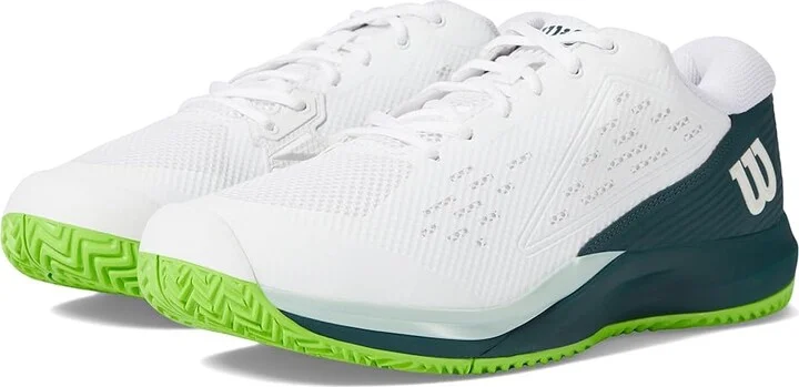Wilson Rush Pro Ace Men's Tennis Shoes White/Ponderosa/Jasmine Green : 11.5 D - Medium, Synthetic