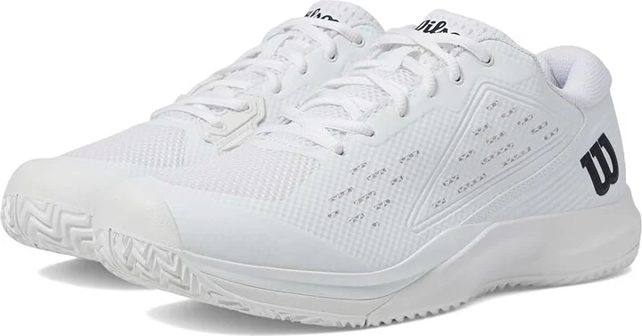 Wilson Rush Pro Ace Men's Tennis Shoes White/White/Black : 10.5 D - Medium, Synthetic