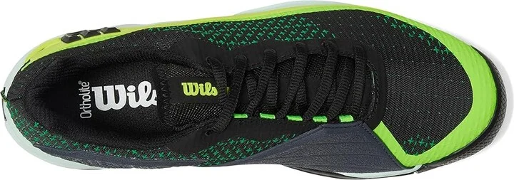 Wilson Rush Pro Extra Duty Tennis Shoes Black/Safety Yellow/Green Gecko : Men's 12.5 Medium, Rubber - Image 2