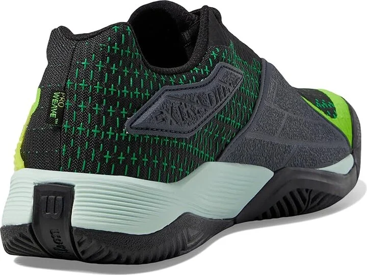 Wilson Rush Pro Extra Duty Tennis Shoes Black/Safety Yellow/Green Gecko : Men's 12.5 Medium, Rubber - Image 4