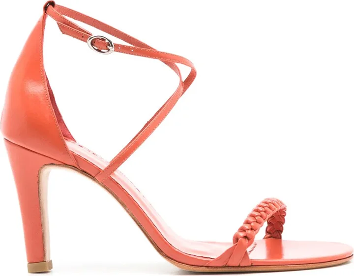 Windsor 75mm braided-strap leather sandals