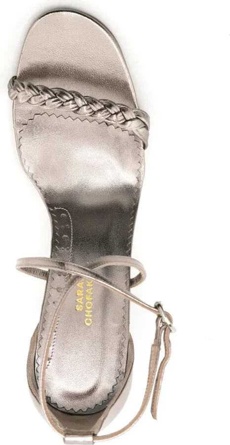 Windsor 75mm metallic-effect sandals - Image 4