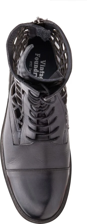 Windsor Leather Fishnet Cutout Boot - Image 5