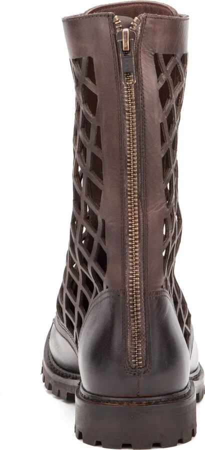 Windsor Leather Fishnet Cutout Boot - Image 9