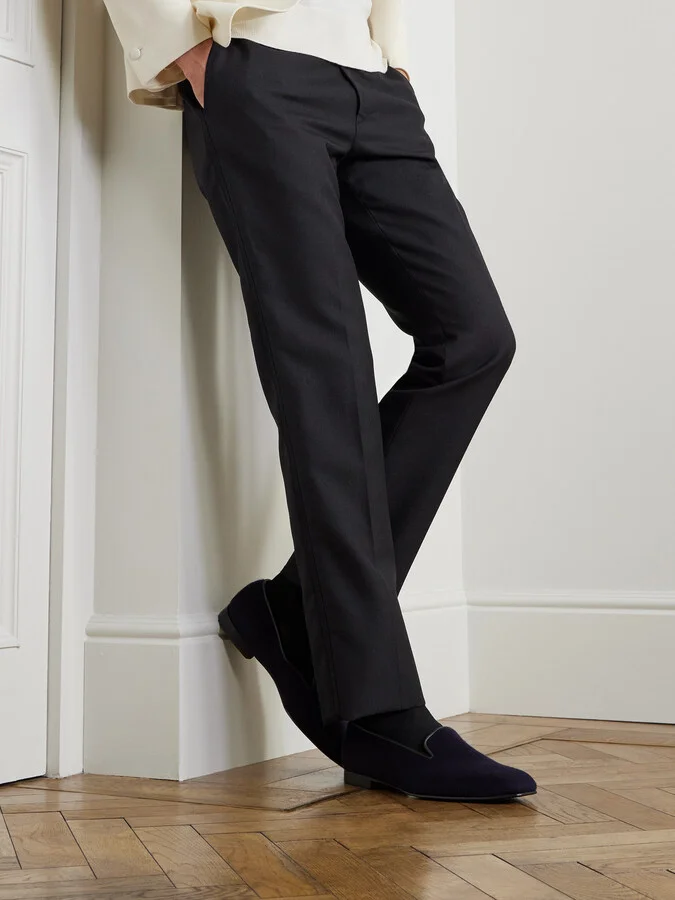 Windsor Leather-Trimmed Cashmere Loafers - Image 2