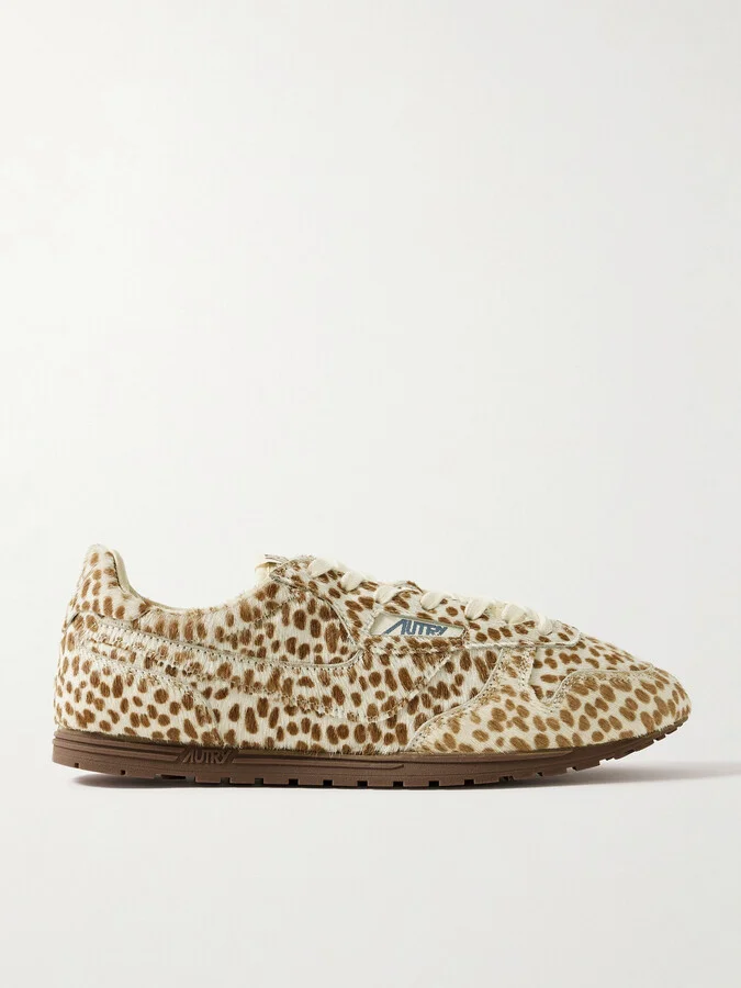 Windspin Cheetah-Print Pony Hair Sneakers