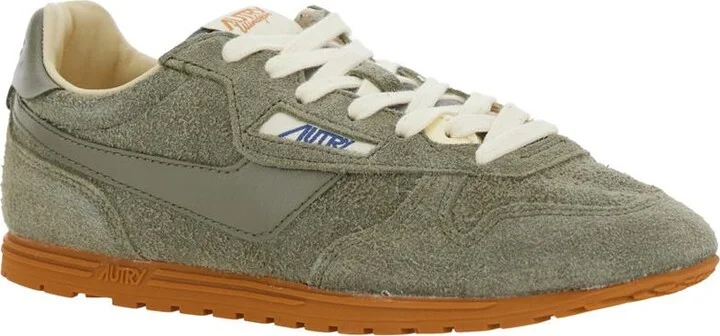 'Windspin' Green Low Top Sneakers With Logo Patch On Tongue And Side In Suede Woman - Image 2