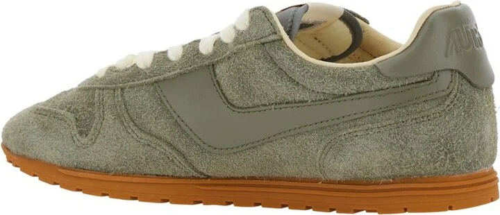 'Windspin' Green Low Top Sneakers With Logo Patch On Tongue And Side In Suede Woman - Image 3