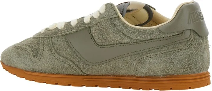 'windspin' Green Low Top Sneakers With Logo Patch On Tongue And Side In Suede Woman - Image 3