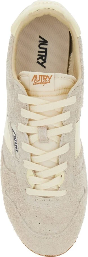 'windspin Low' Beige Sneaker With Logo On The Side And On The Heel In Suede Man - Image 2