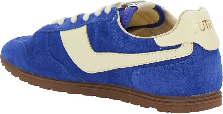 'windspin Low' Blue Sneaker With Logo On The Side And On The Heel In Suede Man - Image 3