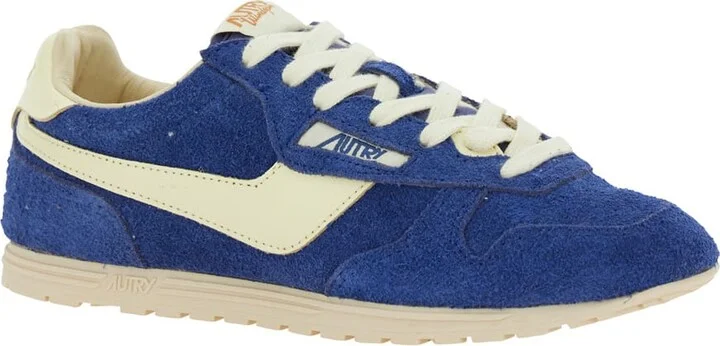 'windspin Low' Blue Sneaker With Logo On The Side And On The Heel In Suede Woman - Image 2