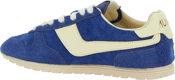 'windspin Low' Blue Sneaker With Logo On The Side And On The Heel In Suede Woman - Image 3