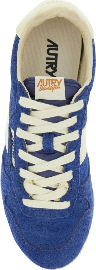 'Windspin Low' Blue Sneaker With Logo On The Side And On The Heel In Suede Woman - Image 4